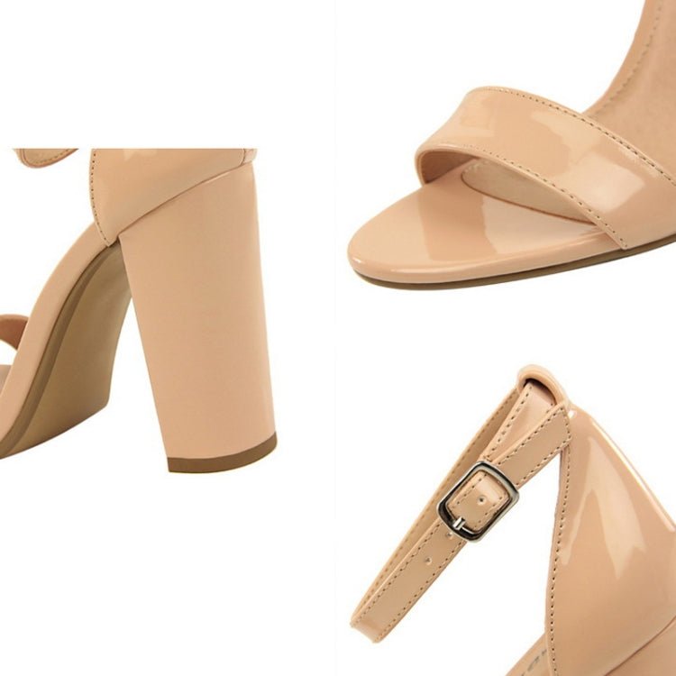 BIGTREE Women Shoes Summer High Heels Simple Chunky Sexy Nightclub Ankle Strap Sandals, Size: 39(White) - Mega Discount Store LebanonLebanon