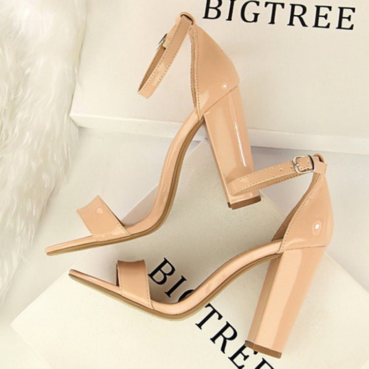 BIGTREE Women Shoes Summer High Heels Simple Chunky Sexy Nightclub Ankle Strap Sandals, Size: 40(White) - Mega Discount Store LebanonLebanon
