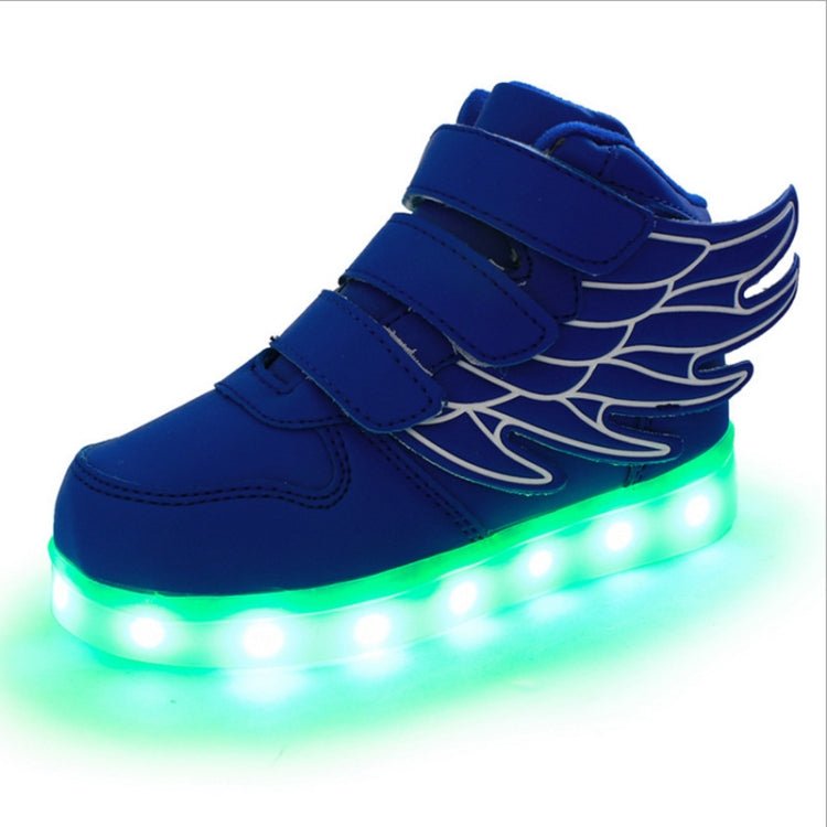 Children Colorful Light Shoes LED Charging Luminous Shoes, Size: 27(Blue) - Mega Discount Store LebanonLebanon