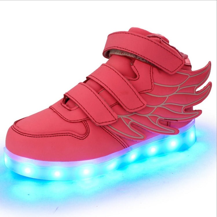 Children Colorful Light Shoes LED Charging Luminous Shoes, Size: 31(Pink) - Mega Discount Store LebanonLebanon