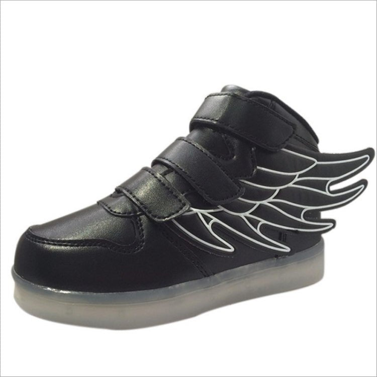 Children Colorful Light Shoes LED Charging Luminous Shoes, Size: 32(Black) - Mega Discount Store LebanonLebanon