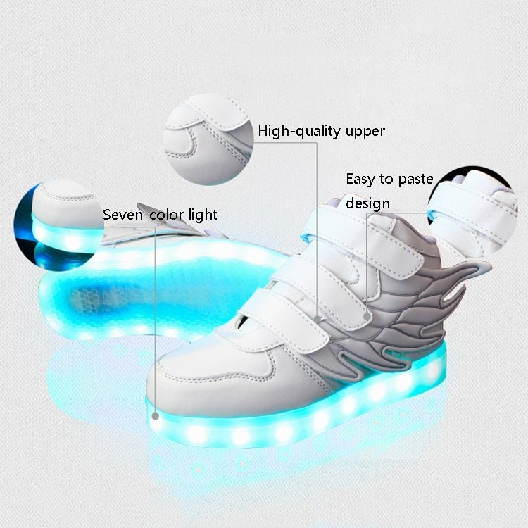 Children Colorful Light Shoes LED Charging Luminous Shoes, Size: 35(Pink) - Mega Discount Store LebanonLebanon