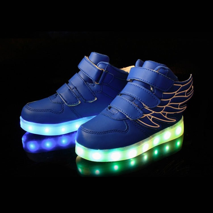 Children Colorful Light Shoes LED Charging Luminous Shoes, Size: 36(Blue) - Mega Discount Store LebanonLebanon