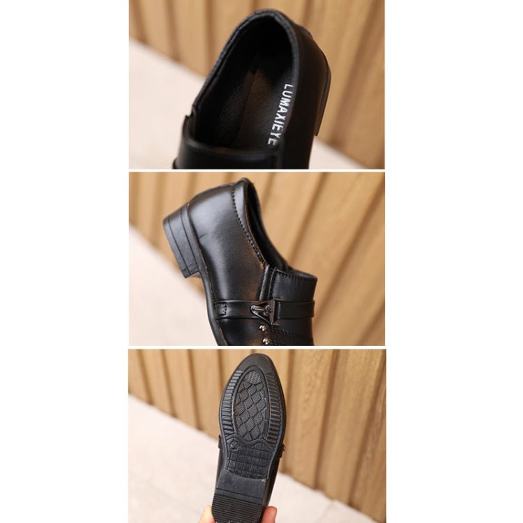 Children Dress Leather Shoes British Style Casual Performance Shoes, Size: 23(Black) - Mega Discount Store LebanonLebanon