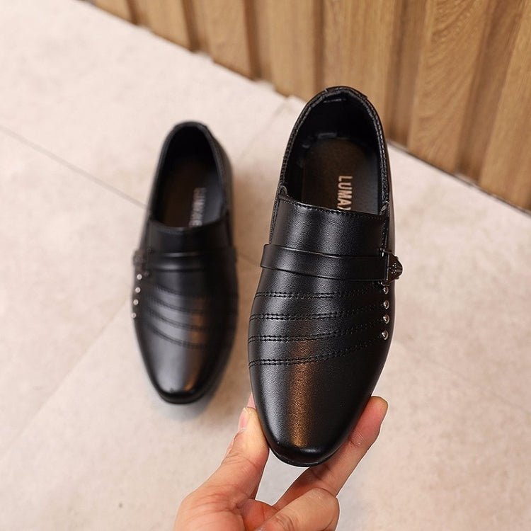 Children Dress Leather Shoes British Style Casual Performance Shoes, Size: 31(Black) - Mega Discount Store LebanonLebanon