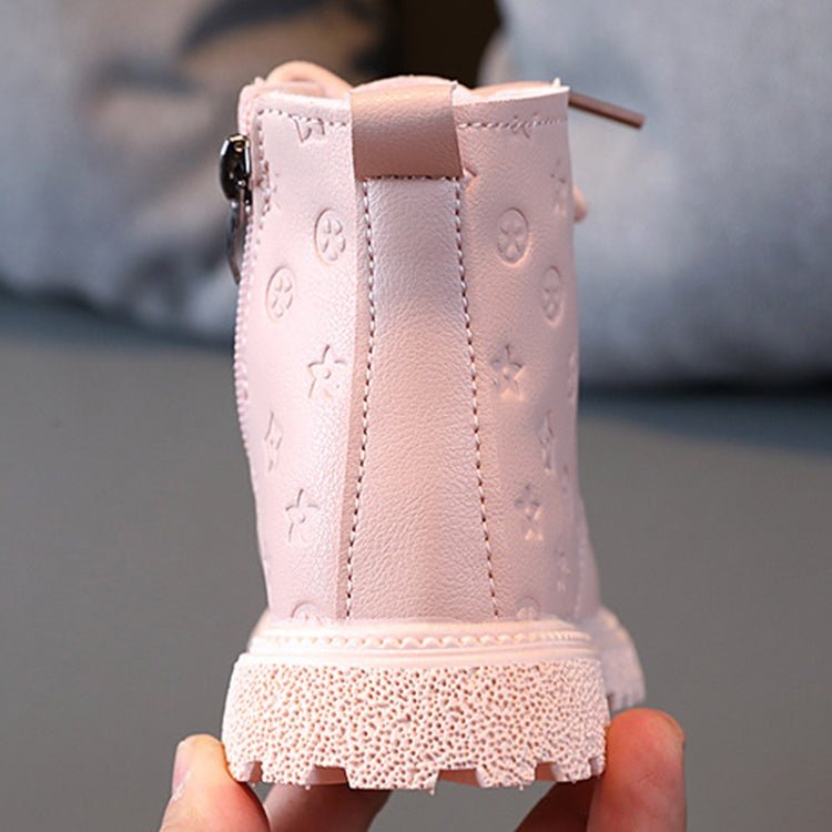 Children Martin Boots Padded Warm Leather Boots Simple Cotton Shoes, Size: 28(Pink) - Mega Discount Store LebanonLebanon