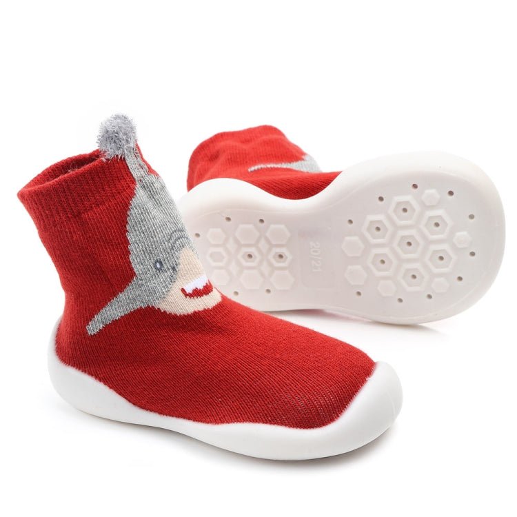 D2201 Children Cartoon Tube Floor Socks Knitted Soft Bottom Baby Shoes Socks, Size: 20 - 21(Blue Fox) - Mega Discount Store LebanonLebanon
