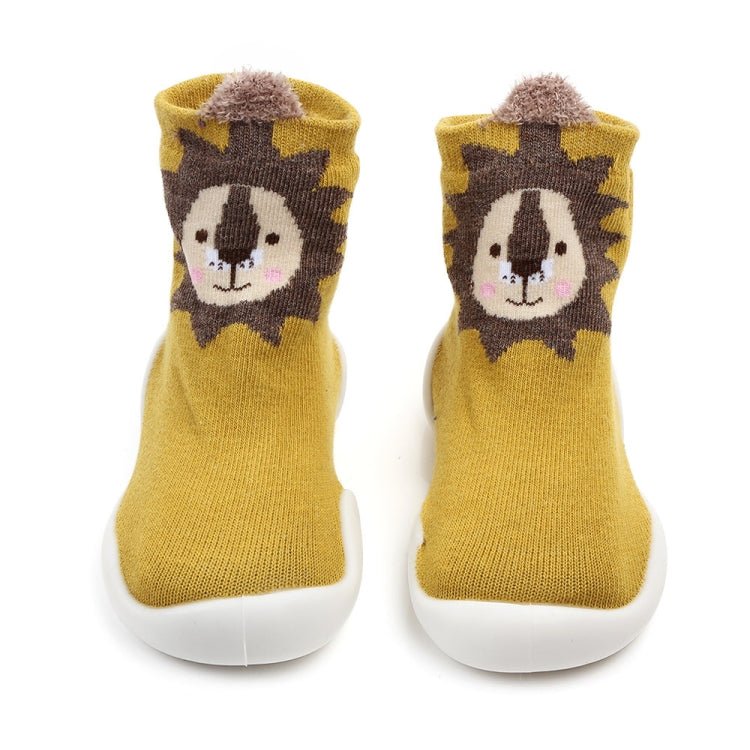 D2201 Children Cartoon Tube Floor Socks Knitted Soft Bottom Baby Shoes Socks, Size: 20 - 21(Yellow Lion) - Mega Discount Store LebanonLebanon