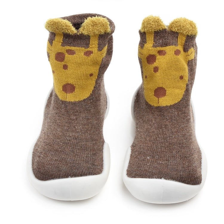 D2201 Children Cartoon Tube Floor Socks Knitted Soft Bottom Baby Shoes Socks, Size: 26 - 27(Brown Deer) - Mega Discount Store LebanonLebanon