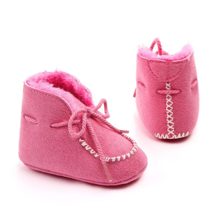 D2245 Winter Warm Baby Cotton Boots Plus Velvet Thickened Baby Walking Shoes, Size: 11cm(Pink) - Mega Discount Store LebanonLebanon