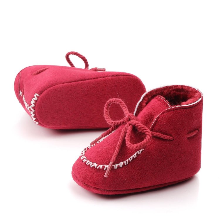 D2245 Winter Warm Baby Cotton Boots Plus Velvet Thickened Baby Walking Shoes, Size: 11cm(Red) - Mega Discount Store LebanonLebanon