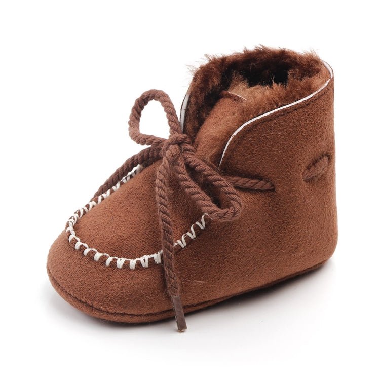 D2245 Winter Warm Baby Cotton Boots Plus Velvet Thickened Baby Walking Shoes, Size: 12cm(Brown) - Mega Discount Store LebanonLebanon