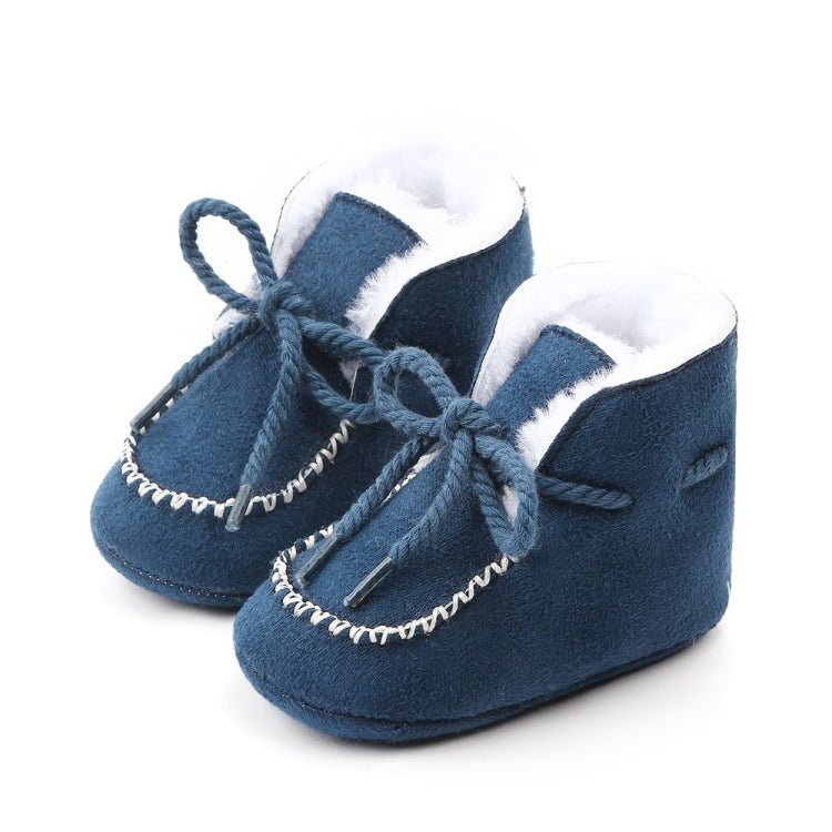 D2245 Winter Warm Baby Cotton Boots Plus Velvet Thickened Baby Walking Shoes, Size: 12cm(Navy Blue) - Mega Discount Store LebanonLebanon