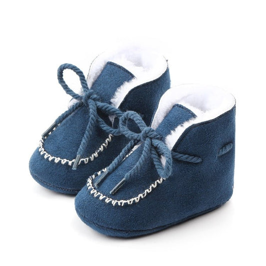 D2245 Winter Warm Baby Cotton Boots Plus Velvet Thickened Baby Walking Shoes, Size: 12cm(Navy Blue) - Mega Discount Store LebanonLebanon