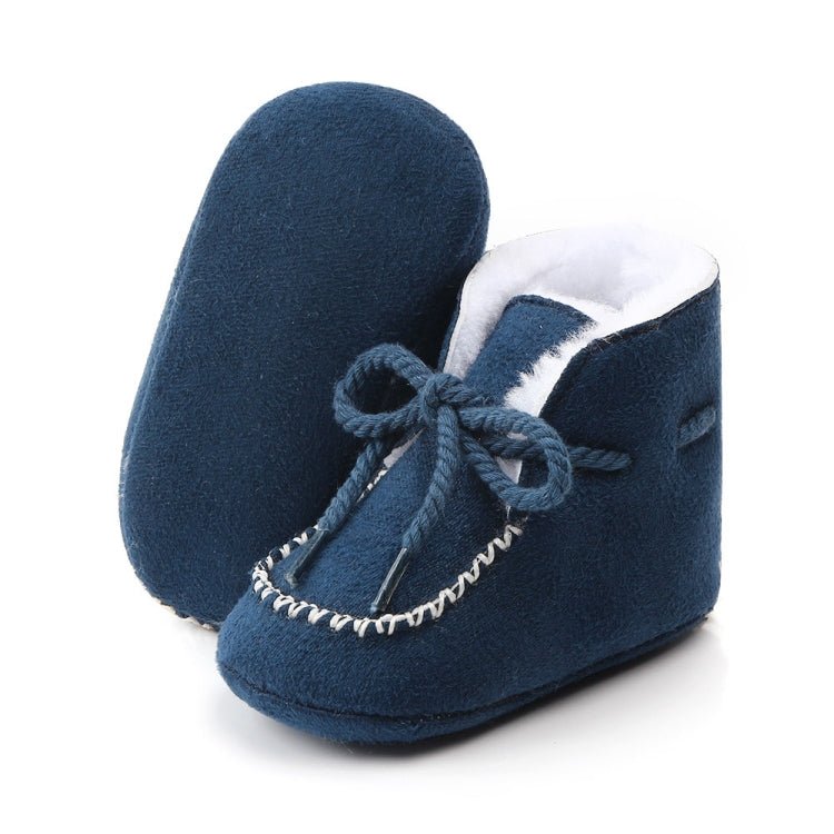 D2245 Winter Warm Baby Cotton Boots Plus Velvet Thickened Baby Walking Shoes, Size: 12cm(Navy Blue) - Mega Discount Store LebanonLebanon