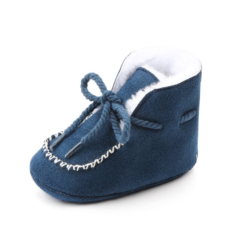 D2245 Winter Warm Baby Cotton Boots Plus Velvet Thickened Baby Walking Shoes, Size: 12cm(Navy Blue) - Mega Discount Store LebanonLebanon