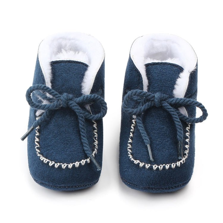 D2245 Winter Warm Baby Cotton Boots Plus Velvet Thickened Baby Walking Shoes, Size: 12cm(Navy Blue) - Mega Discount Store LebanonLebanon