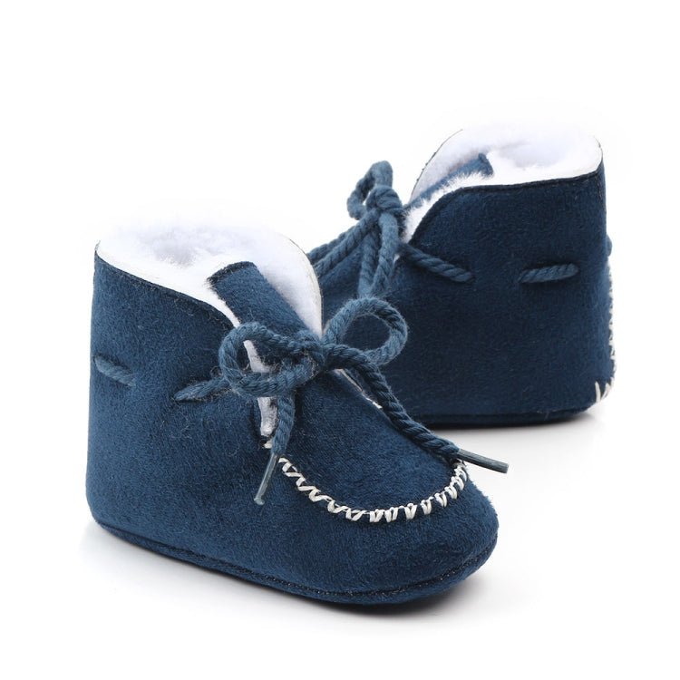 D2245 Winter Warm Baby Cotton Boots Plus Velvet Thickened Baby Walking Shoes, Size: 12cm(Navy Blue) - Mega Discount Store LebanonLebanon