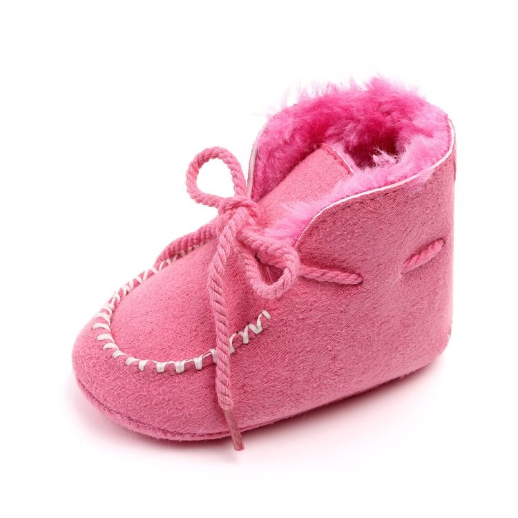D2245 Winter Warm Baby Cotton Boots Plus Velvet Thickened Baby Walking Shoes, Size: 12cm(Pink) - Mega Discount Store LebanonLebanon