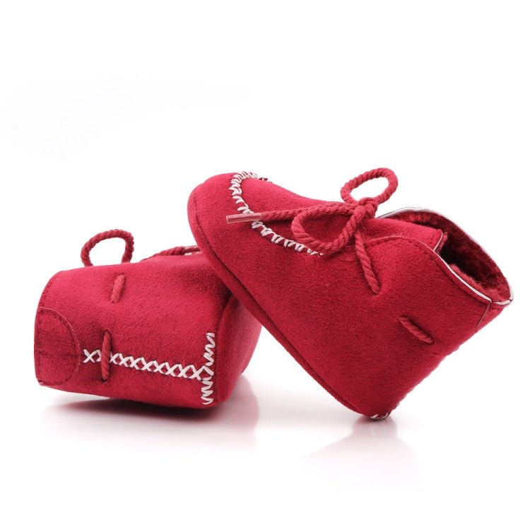 D2245 Winter Warm Baby Cotton Boots Plus Velvet Thickened Baby Walking Shoes, Size: 12cm(Red) - Mega Discount Store LebanonLebanon