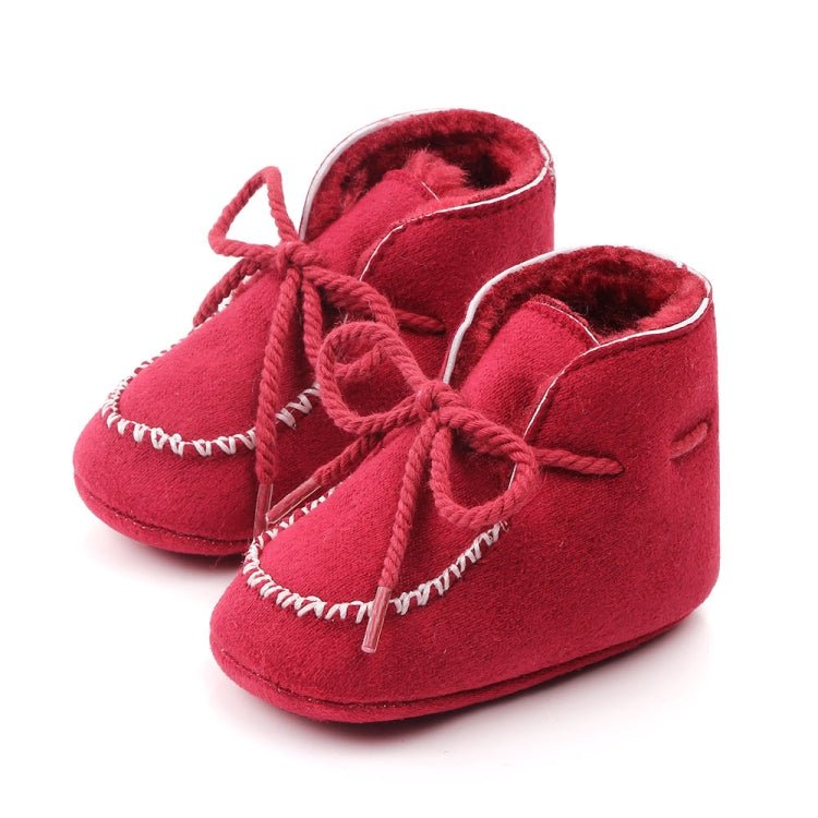 D2245 Winter Warm Baby Cotton Boots Plus Velvet Thickened Baby Walking Shoes, Size: 12cm(Red) - Mega Discount Store LebanonLebanon