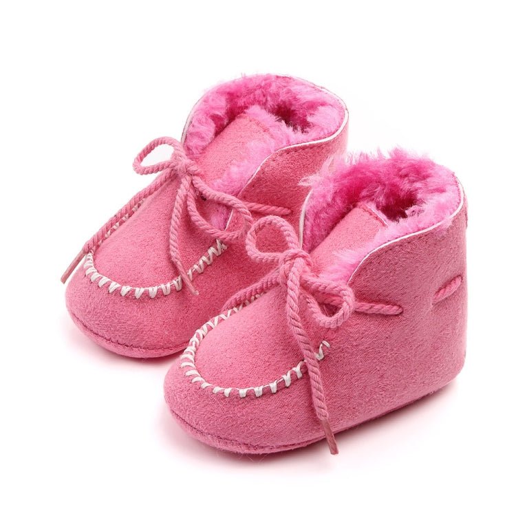 D2245 Winter Warm Baby Cotton Boots Plus Velvet Thickened Baby Walking Shoes, Size: 13cm(Pink) - Mega Discount Store LebanonLebanon