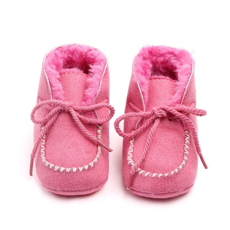 D2245 Winter Warm Baby Cotton Boots Plus Velvet Thickened Baby Walking Shoes, Size: 13cm(Pink) - Mega Discount Store LebanonLebanon
