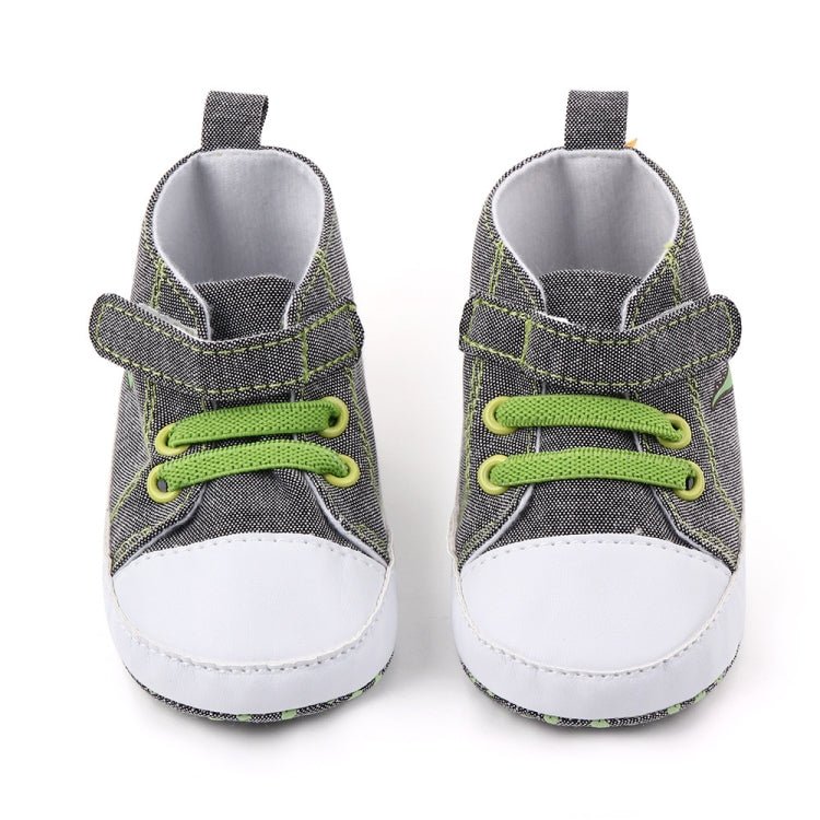 D2399 High Top Canvas Cartoon Dinosaur Small Wave Shoes Cloth Soles Walking Shoes, Size: 13cm(Grey) - Mega Discount Store LebanonLebanon