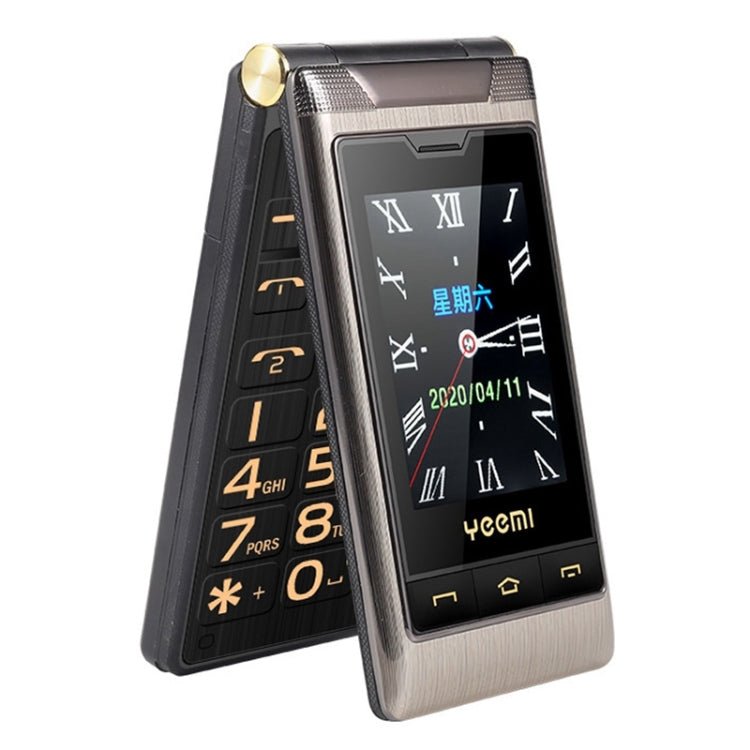 Dual - screen Flip Phone, 2.8 inch + 2.4 inch, 5900mAh Battery, Support FM, SOS, GSM, Family Number, Big Keys, Dual SIM(Gun Metal) - Mega Discount Store LebanonLebanon