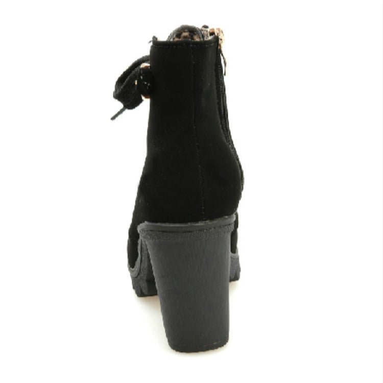 Fashion Square High Heels Solid Color Sneakers Women Snow Boots, Shoe Size:40(Red Wine) - Mega Discount Store LebanonLebanon