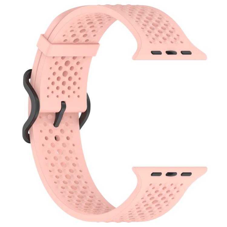 For Apple Watch 46mm / 49mm / 45mm / 44mm Breathable Holes Silicone Watch Band(Pink) - Mega Discount Store LebanonLebanon
