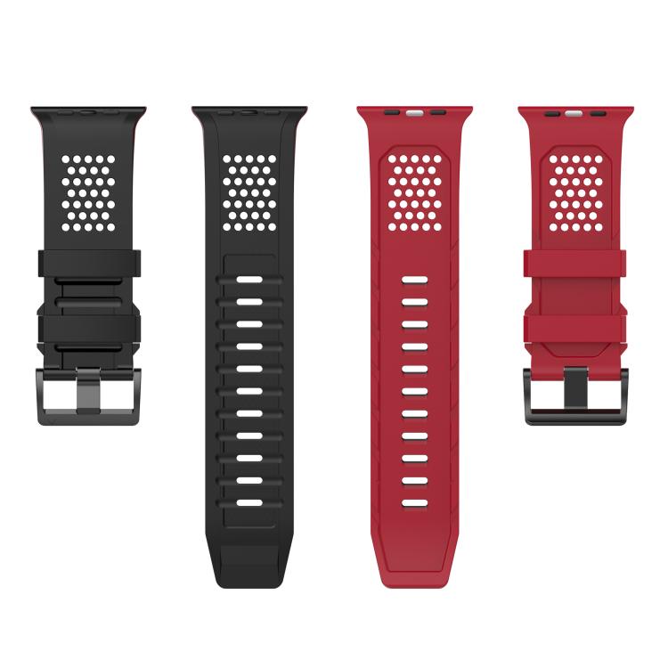 For Apple Watch 46mm / 49mm / 45mm / 44mm Check Design Breathable Silicone Watch Band(Starlight Orange) - Mega Discount Store LebanonLebanon