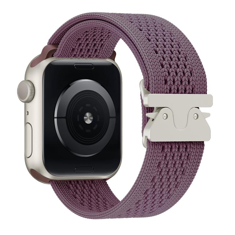 For Apple Watch 46mm / 49mm / 45mm / 44mm Parachute Buckle Knitted Nylon Watch Band(Smokey Purple) - Mega Discount Store LebanonLebanon