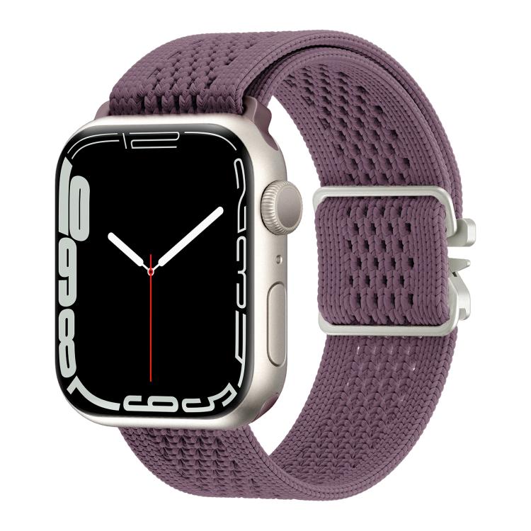 For Apple Watch 46mm / 49mm / 45mm / 44mm Parachute Buckle Knitted Nylon Watch Band(Smokey Purple) - Mega Discount Store LebanonLebanon