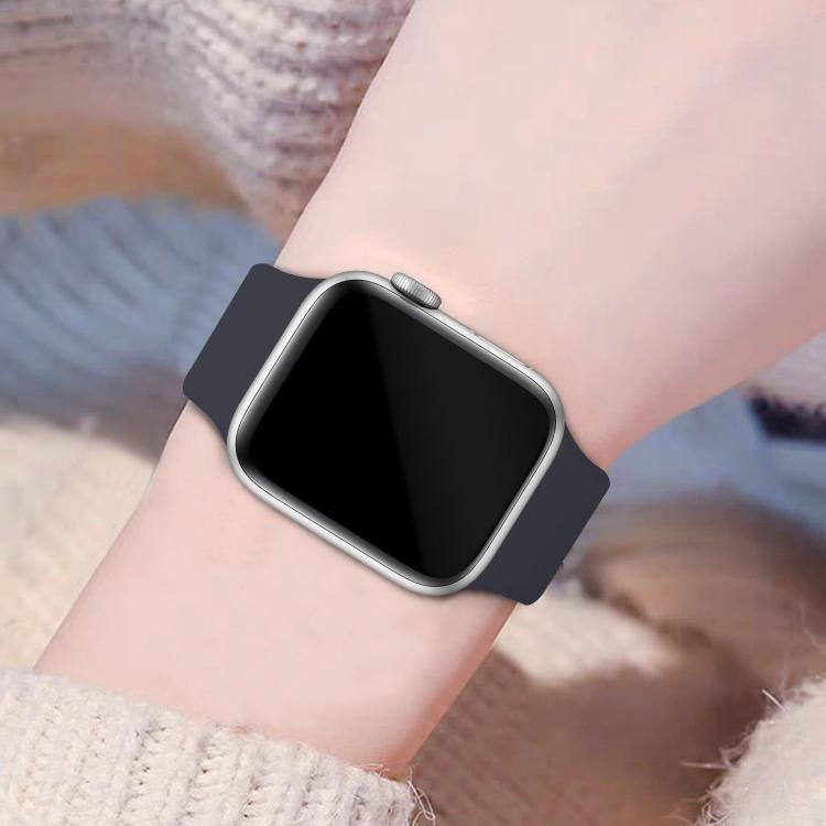 For Apple Watch Series 45mm Butterfly Buckle Silicone Watch Band with Film Integrated PC Cover(Pink) - Mega Discount Store LebanonLebanon