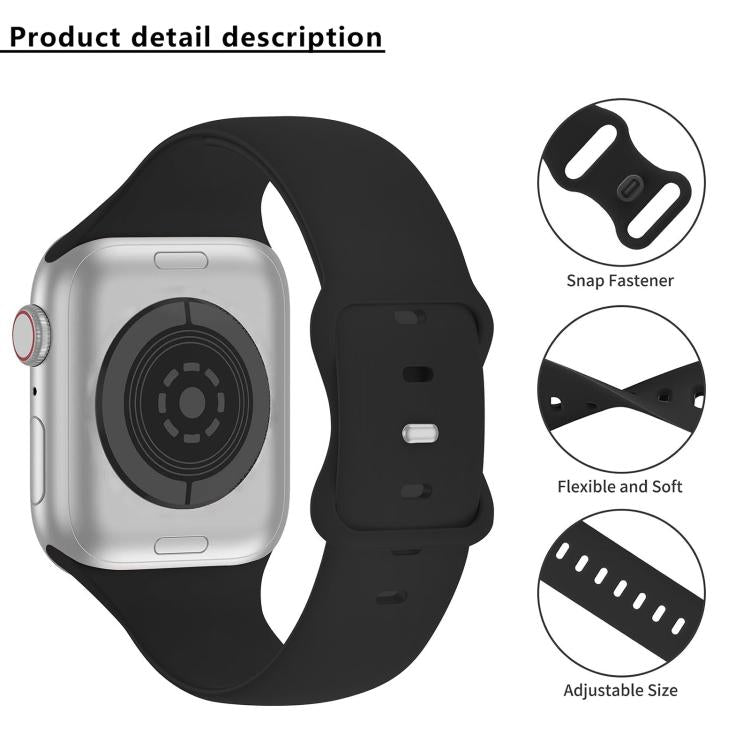 For Apple Watch Series 45mm Butterfly Buckle Silicone Watch Band with Film Integrated PC Cover(White) - Mega Discount Store LebanonLebanon