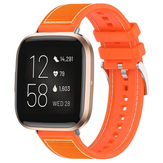For Fitbit Versa 2/Versa/Versa Lite 22mm xDfind Hybrid Nylon Braid Silicone Watch Band(Orange) - Mega Discount Store LebanonLebanon
