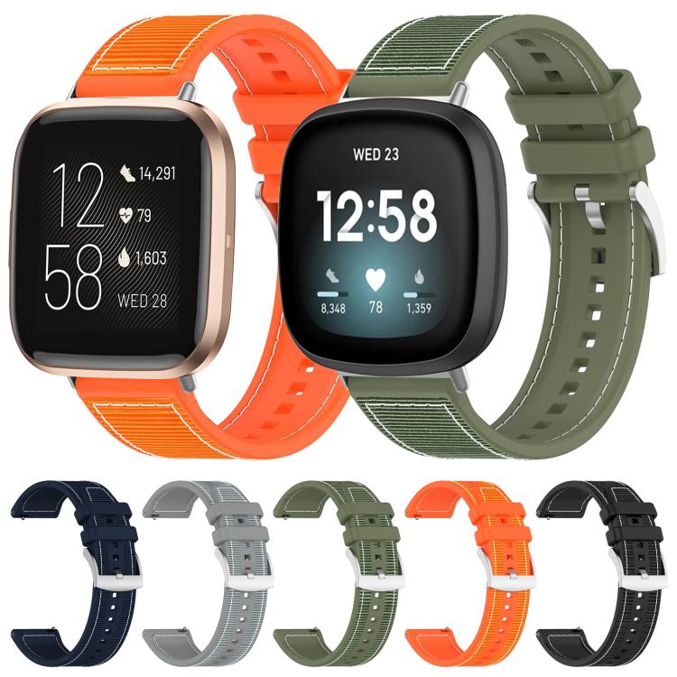 For Fitbit Versa 4/Versa3/Sense2/Sense 20mm xDfind Hybrid Nylon Braid Silicone Watch Band(Grey) - Mega Discount Store LebanonLebanon