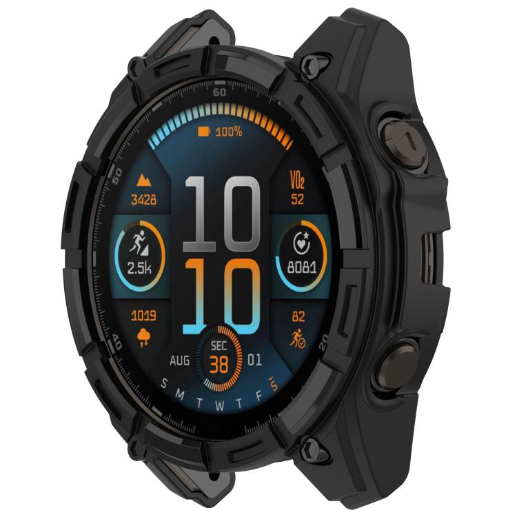 For Garmin Fenix 8 Pro 47mm AMOLED Armor Hollow TPU Half Coverage Watch Protective Cover(Black) - Mega Discount Store LebanonLebanon