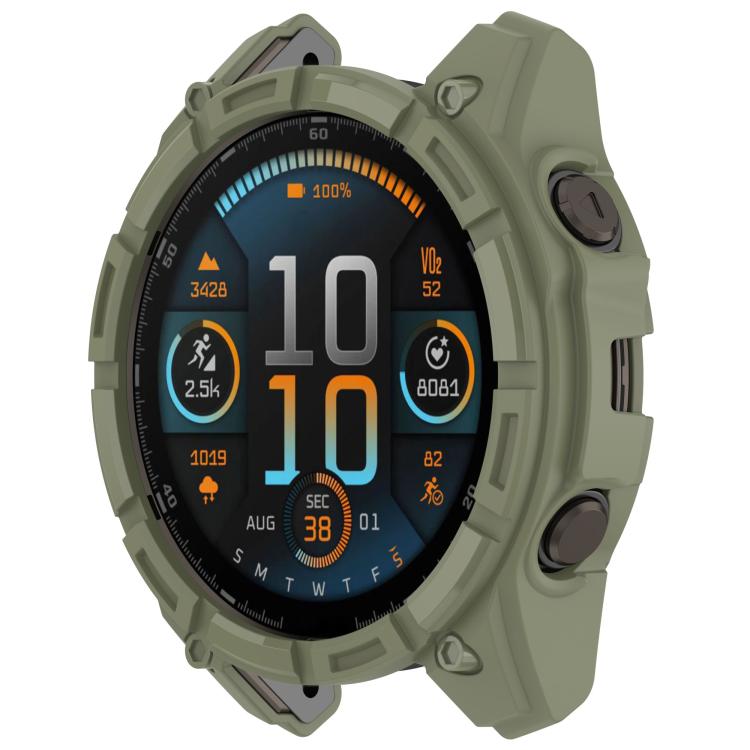 For Garmin Fenix 8 Pro 47mm AMOLED Armor Hollow TPU Half Coverage Watch Protective Cover(Juugle Green) - Mega Discount Store LebanonLebanon