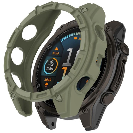 For Garmin Fenix 8 Pro 47mm AMOLED Armor Hollow TPU Half Coverage Watch Protective Cover(Juugle Green) - Mega Discount Store LebanonLebanon