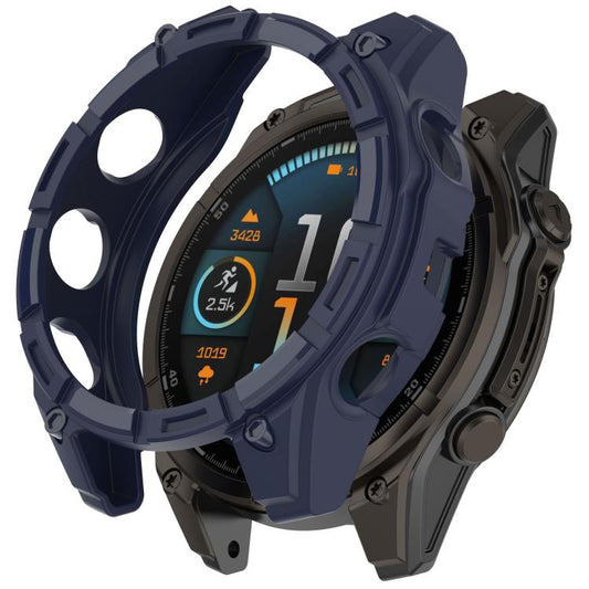 For Garmin Fenix 8 Pro 47mm AMOLED Armor Hollow TPU Half Coverage Watch Protective Cover(Midnight Blue) - Mega Discount Store LebanonLebanon