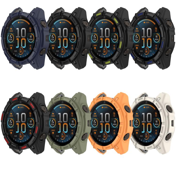 For Garmin Fenix 8 Pro 47mm AMOLED Armor Hollow TPU Half Coverage Watch Protective Cover(Starlight) - Mega Discount Store LebanonLebanon