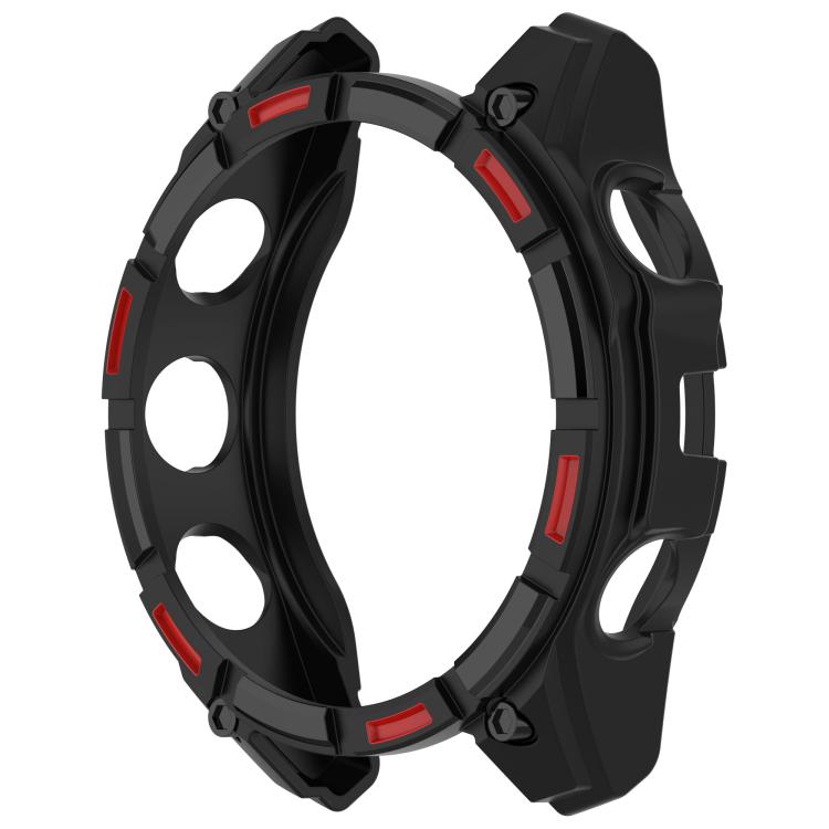 For Garmin Fenix 8 Pro 51mm AMOLED Armor Hollow TPU Half Coverage Watch Protective Cover(Black Red) - Mega Discount Store LebanonLebanon