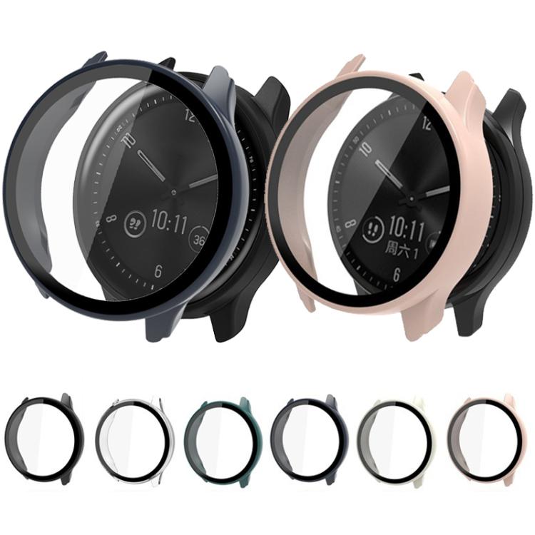 For Garmin Move Trend Tempered Glass Film Integrated PC Watch Protective Cover(Pine Needle Green) - Mega Discount Store LebanonLebanon