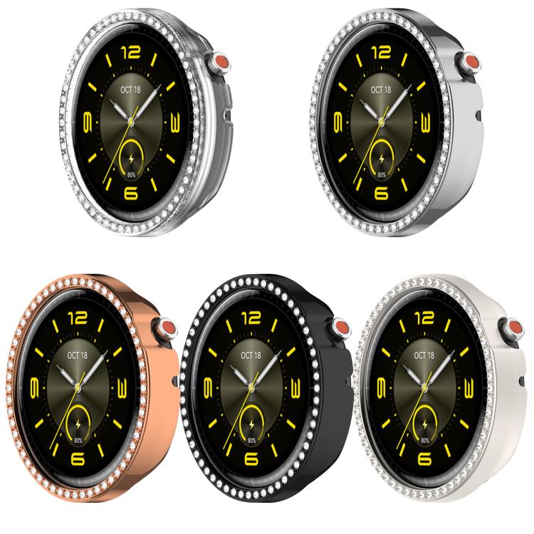 For Honor Watch Fit Elegant Single Row Diamond Half Coverage Hollow TPU Watch Cover(Black) - Mega Discount Store LebanonLebanon