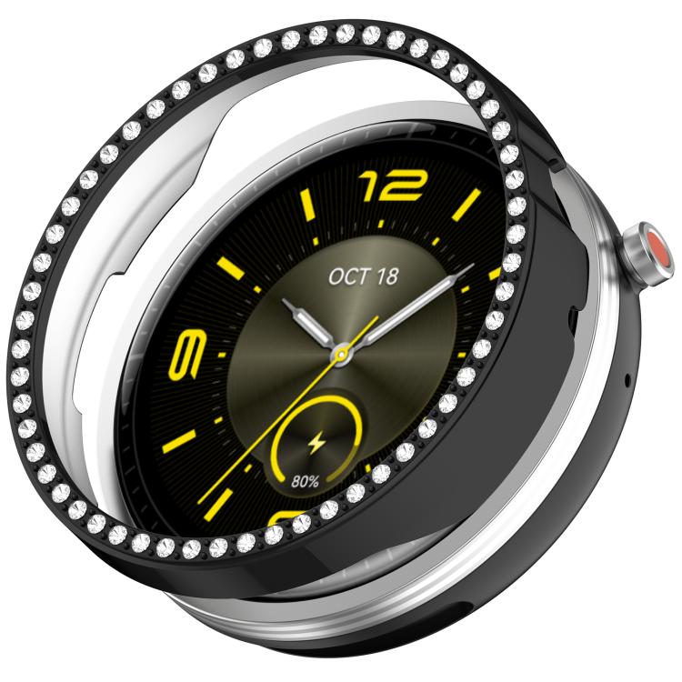 For Honor Watch Fit Elegant Single Row Diamond Half Coverage Hollow TPU Watch Cover(Black) - Mega Discount Store LebanonLebanon