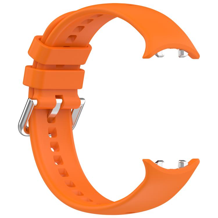 For Honor Watch Fit / Fit Elegant Silver Buckle Solid Color Silicone Watch Band(Orange) - Mega Discount Store LebanonLebanon