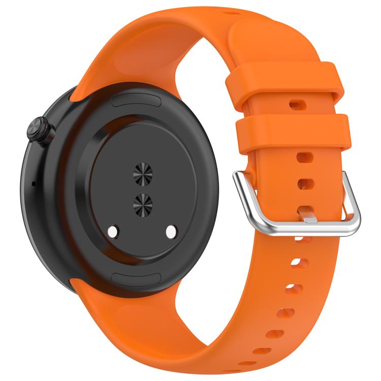 For Honor Watch Fit / Fit Elegant Silver Buckle Solid Color Silicone Watch Band(Orange) - Mega Discount Store LebanonLebanon