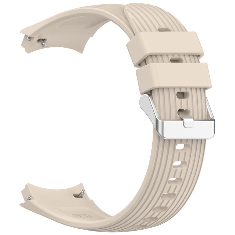 For Huawei Watch 5 42mm Vertical Solid Color Silicone Watch Band(Ivory White) - Mega Discount Store LebanonLebanon
